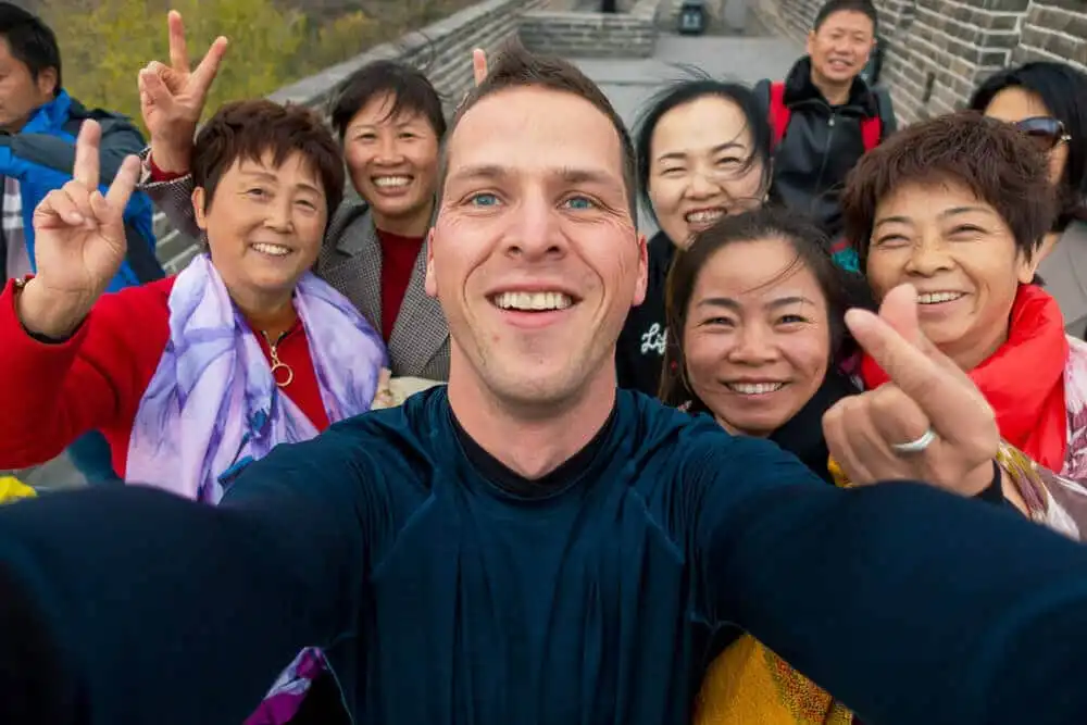 Stefan Franke auf der Chinesischen Mauer